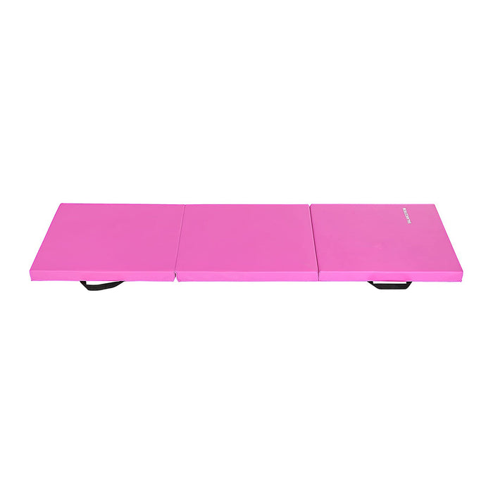 BalanceFrom Fitness GoGym 2 Inch Thick Tri Fold Folding Gymnastics Mat, Pink