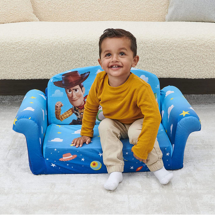 Marshmallow Furniture Kids 2-in-1 Flip Open Foam Compressed Sofa Bed, Toy Story