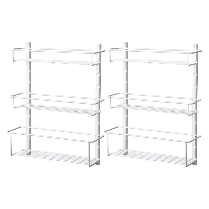 ClosetMaid Adjustable 3 Shelf Spice Rack for Cabinet/Wall Mount, White (2 Pack)