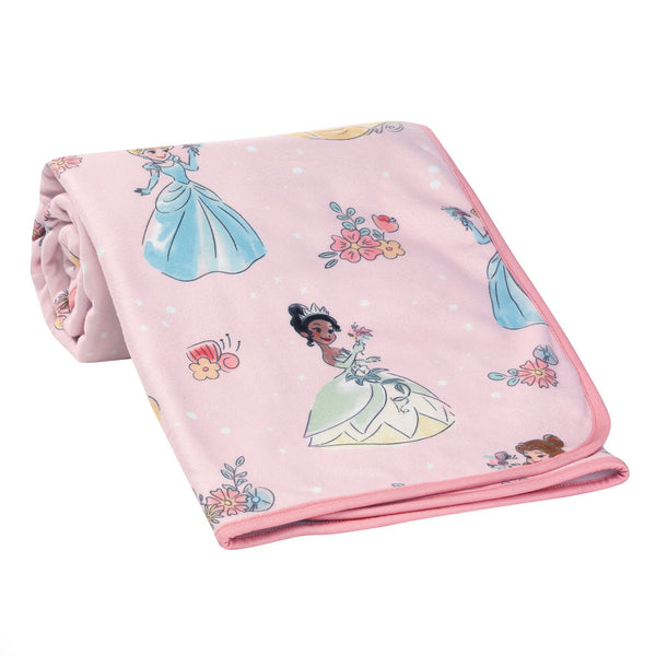 Lambs & Ivy Disney Princesses Baby Girl Pink Fleece Baby Blanket