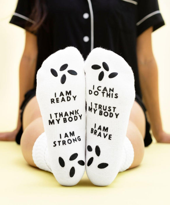 Sunflower Motherhood Birthing Affirmation Hospital Socks