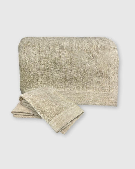 BedVoyage Melange viscose from Bamboo Cotton Bath Sheet Set 3 Piece - Sand