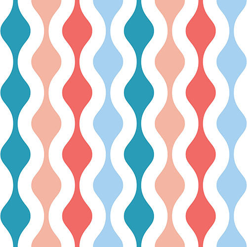 TeepeeJoy Abstract Wallpaper for Nursery and Kids Rooms - Candy Ripple Delight