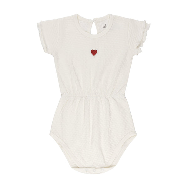 Ely's & Co. Cotton - Embroidered Heart and Star Collection-Romper