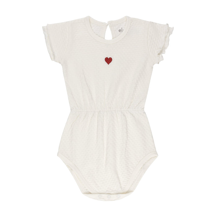 Ely's & Co. Cotton - Embroidered Heart and Star Collection-Romper