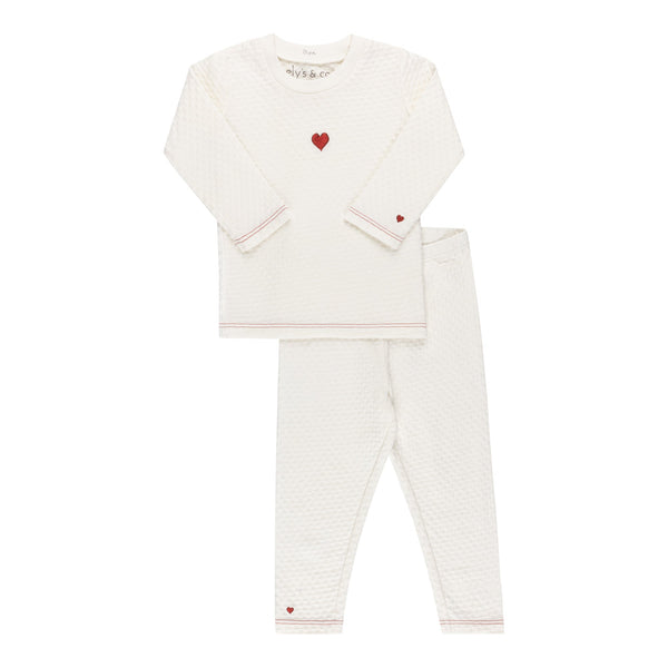 Ely's & Co. Cotton - Embroidered Heart and Star Collection- Lounge Set