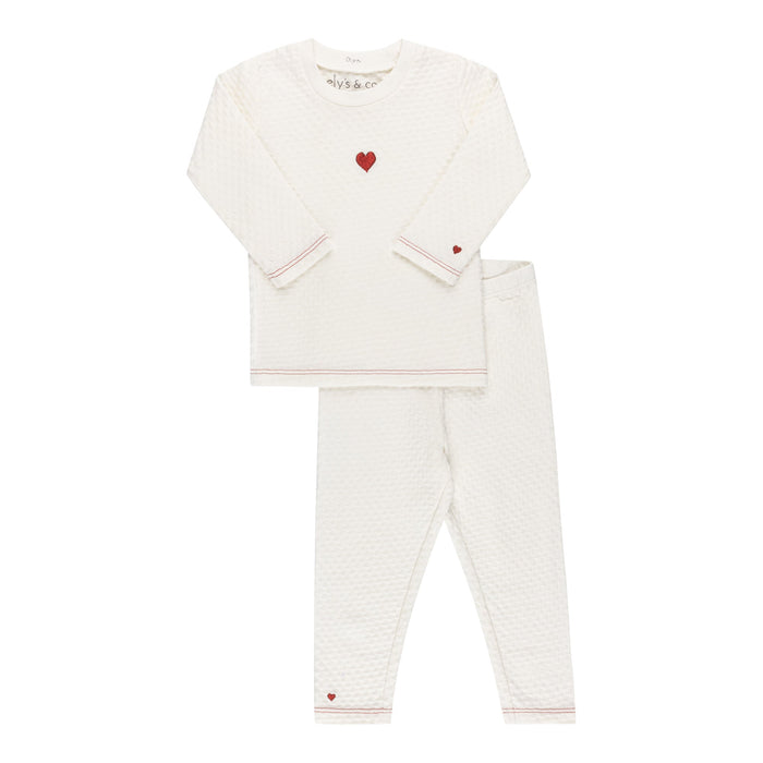 Ely's & Co. Cotton - Embroidered Heart and Star Collection- Lounge Set