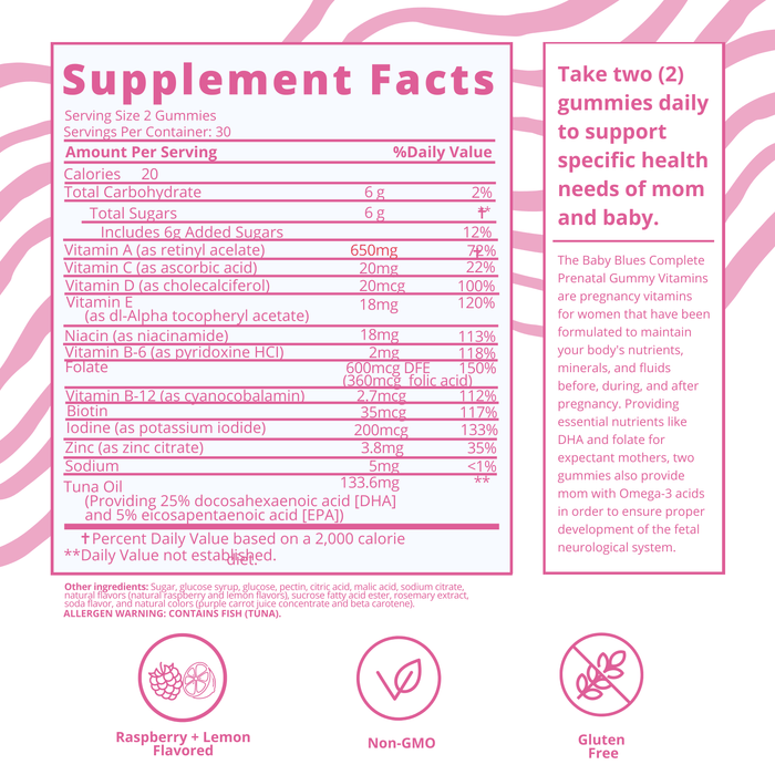 Baby Blues Complete Prenatal Gummies