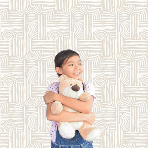 TeepeeJoy Abstract Theme Nursery Wallpaper - Lines and Loops