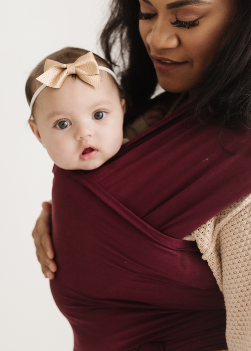 Tuck and Bundle Baby Wrap in Merlot