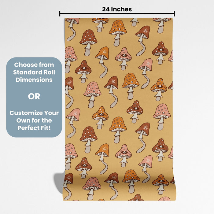 TeepeeJoy Mushroom Wallpaper for Nursery and Kids Rooms - Toadstool Tales