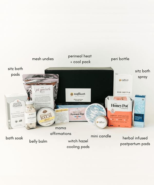 Sunflower Motherhood Deluxe Postpartum Recovery Box