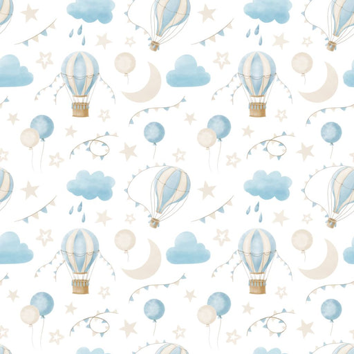 TeepeeJoy Hot Air Balloon Theme Wallpaper - Blue Skies