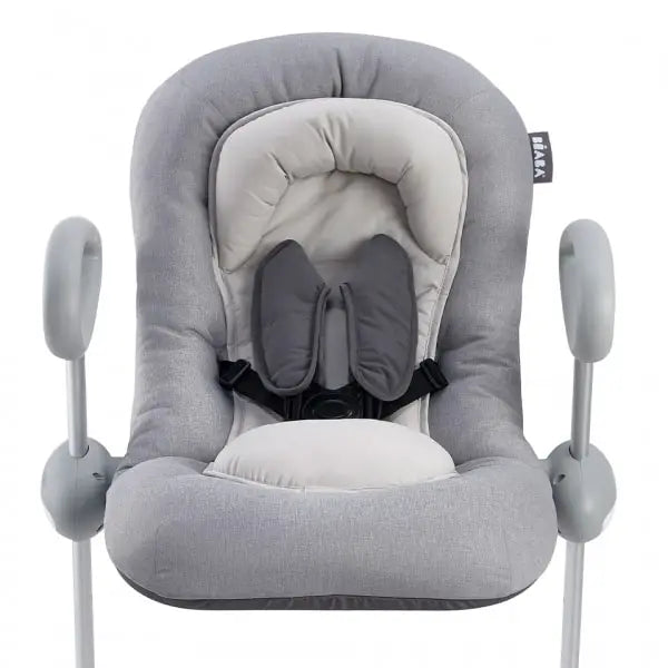  BEABA Up and Down Portable Baby Rocker, 4 Height Levels and 3  Reclining Positions with One Click, Soft Padding Seat