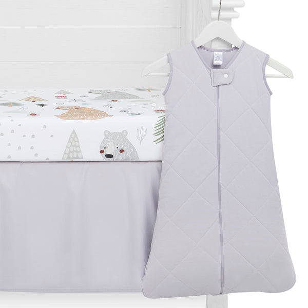 buybuy BABY by Evolur Grizzly Bear Organic Cotton 3-Piece Crib Set