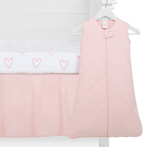 buybuy BABY by Evolur I Heart You Organic Cotton 3-Piece Crib Set