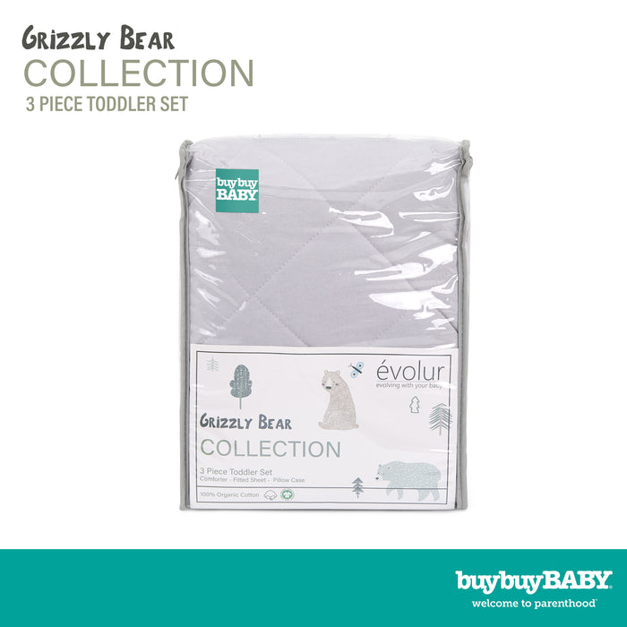 buybuy BABY by Evolur Grizzly Bear Organic Cotton 3-Piece Toddler Set