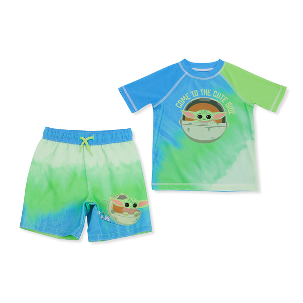 The Child Short Sleeve Rashguard and Trunks