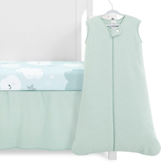 Seafoam Green & Cloud Print