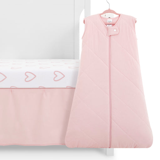 Baby Pink & Heart Print