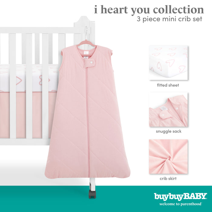 Baby Pink & Heart Print