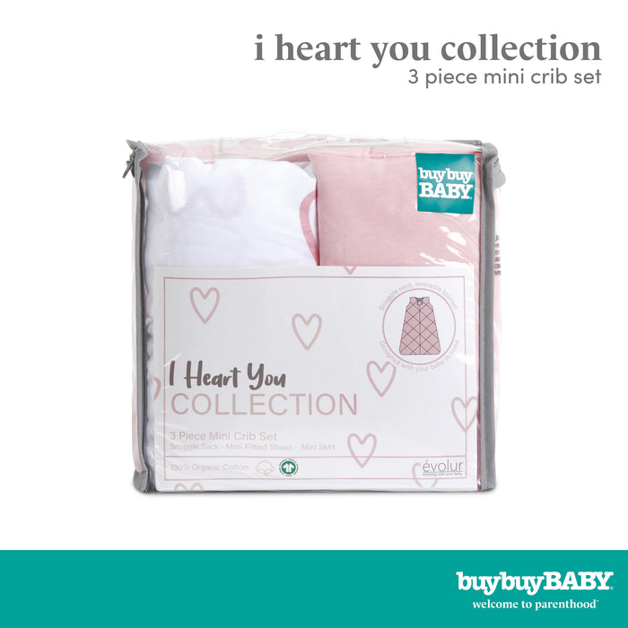 Baby Pink & Heart Print