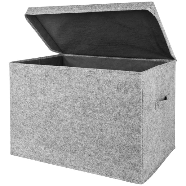 Sammy & Lou Light Gray Solid Color Felt Storage