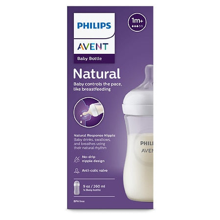 Philips Avent Natural Baby Bottle With Natural Response Nipple 9 oz. 1