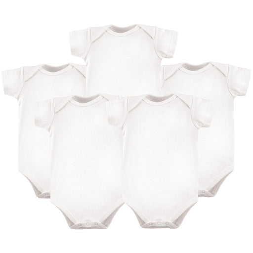 Luvable Friends Cotton Bodysuits 5 Pack, White