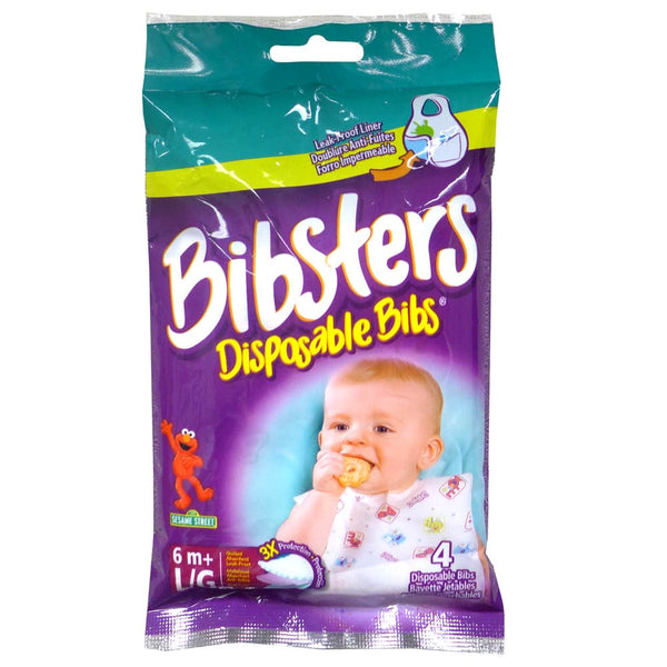 Bibsters Disposable Bib, Travel Size 4 Ct