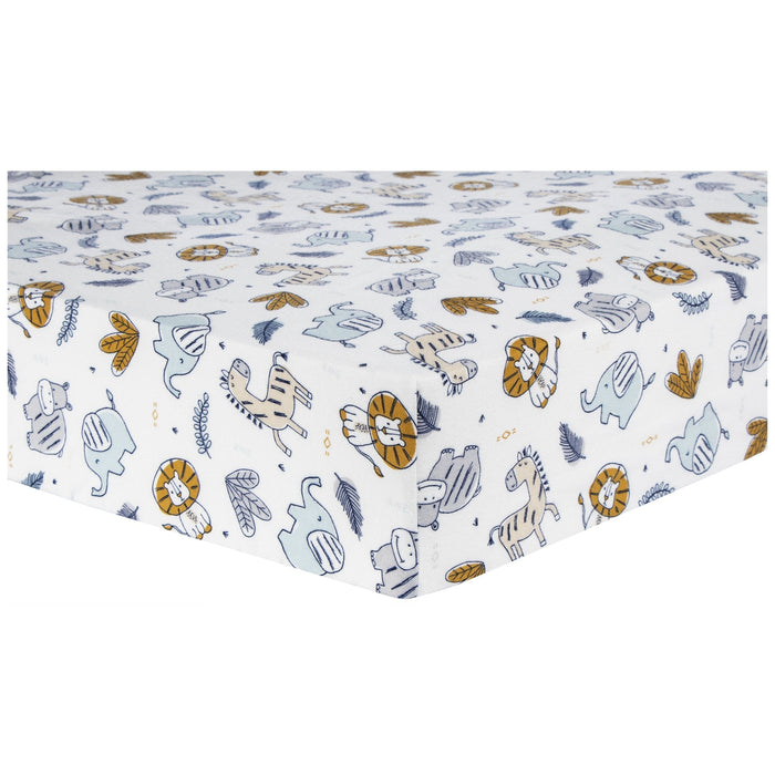 Trend Lab Zambia Deluxe Flannel Fitted Crib Sheet