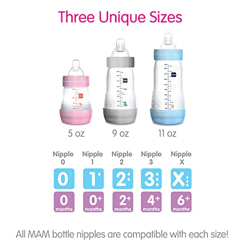 MAM Easy Start Matte Anti-Colic Bottle, 5 oz, Boy, 2 pack