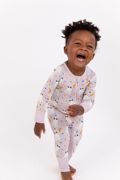 Bird & Bean Bamboo One Piece Zip Pajama - Ghouls Just Want to Have Fun