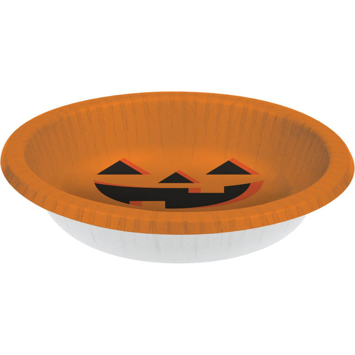 Party Decorations Halloween Pumpkin 20 Oz. Paper Bowl, 8 ct