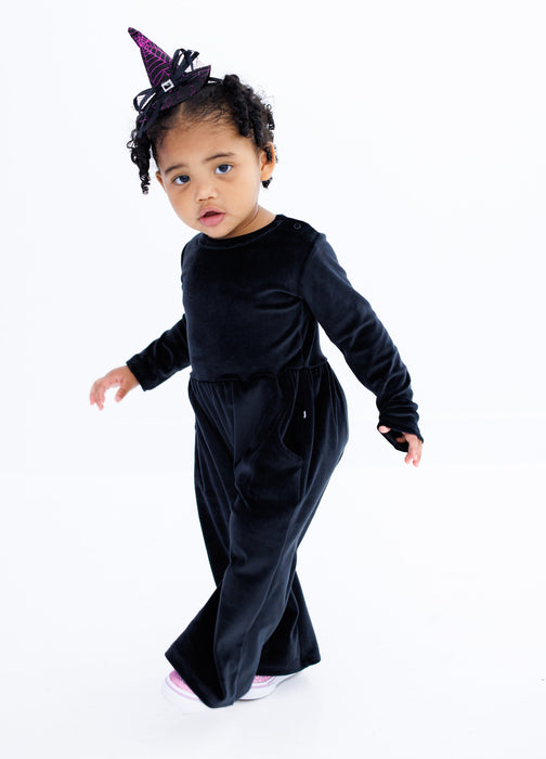 Birdie Bean black velvet leggy jumpsuit