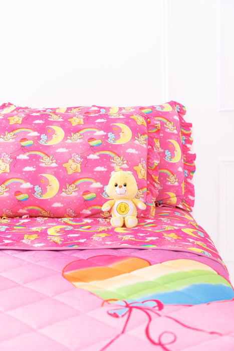 Birdie Bean Care Bears Baby™ pink stars ruffle zipper pillowcase set