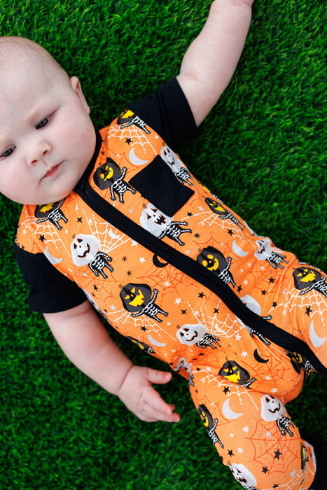 Birdie Bean michael glow-in-the-dark zip romper