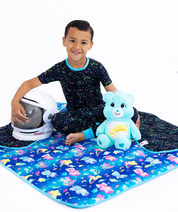 Birdie Bean Care Bears™ Cosmic Bears Blue toddler birdie quilt