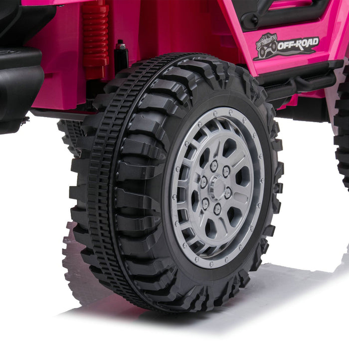 Dakott 12V Ride On Truck Electric Off Road Car w/Remote Control for Kids, Pink