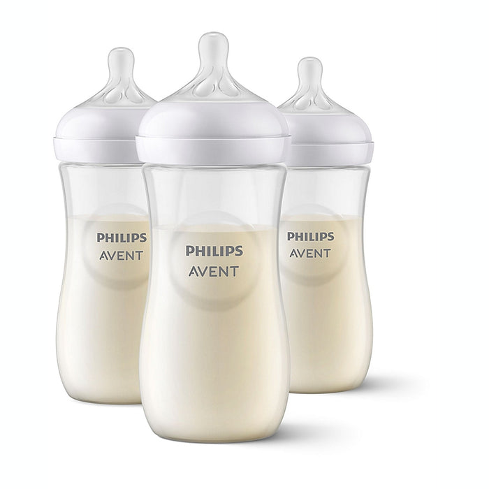 Philips Avent Natural Baby Bottle With Natural Response Nipple 11oz. 3 pack