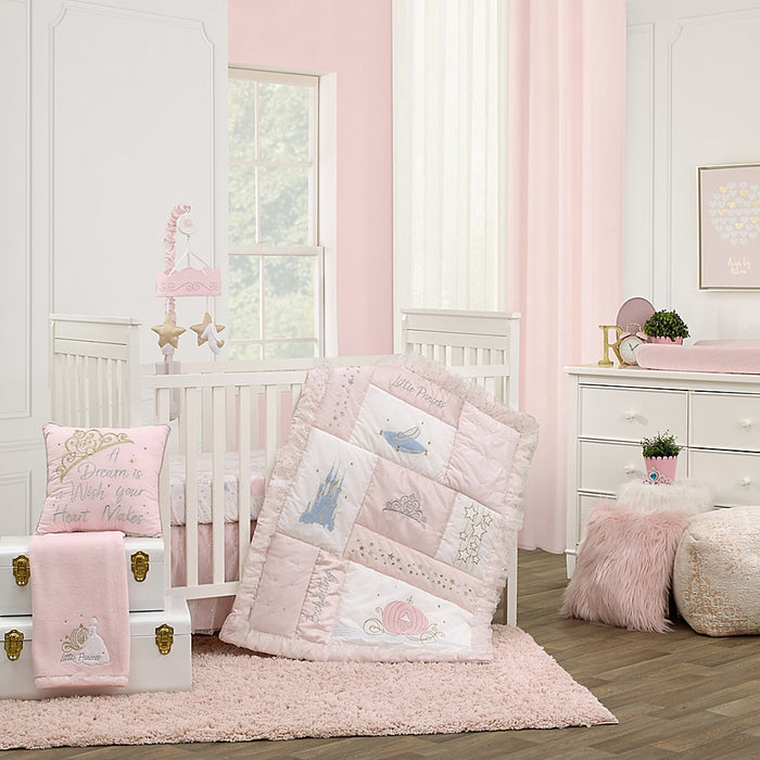 NoJo Disney Princess Enchanting Dreams 3 Piece Nursery Crib Bedding Set