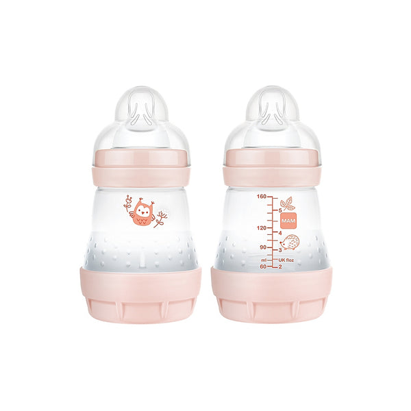 MAM 5 oz. Easy Start Matte Deco, 0+ Months, Girl, 2 Pack