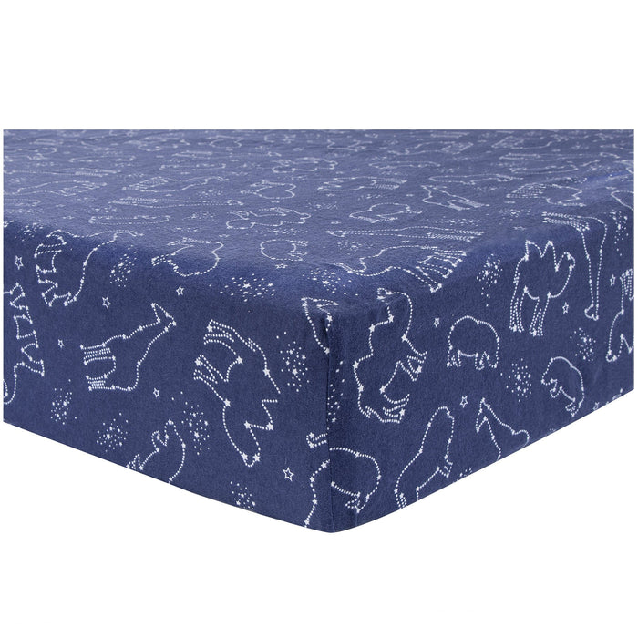 Trend Lab Starry Safari Deluxe Flannel Fitted Crib Sheet