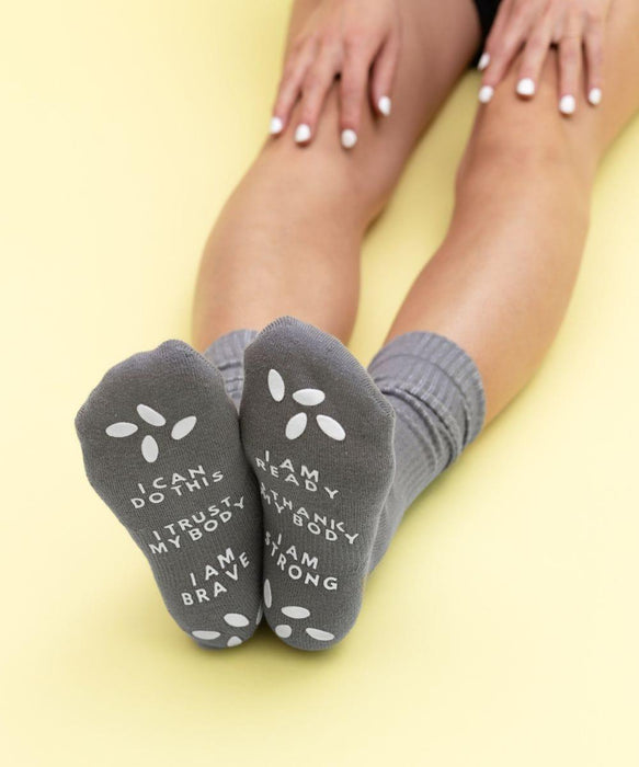Sunflower Motherhood Birthing Affirmation Hospital Socks