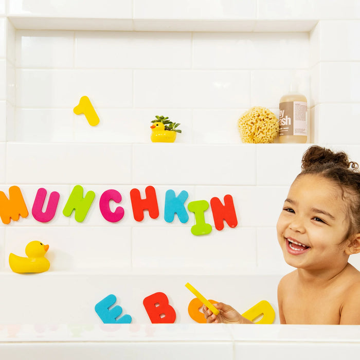 Munchkin Letters and Numbers Bath Toy, Non-Toxic, Multi-Color, 36 Count