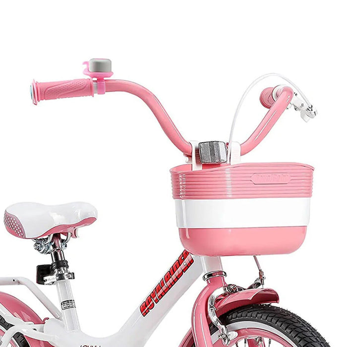 RoyalBaby Jenny Princess 20" Kids Bike w/ Kickstand, Basket & Bell, Pink EL