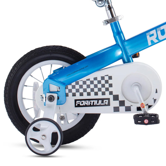 RoyalBaby Formula 16 Inch Kids Bike with Kickstand and Training Wheels, Blue