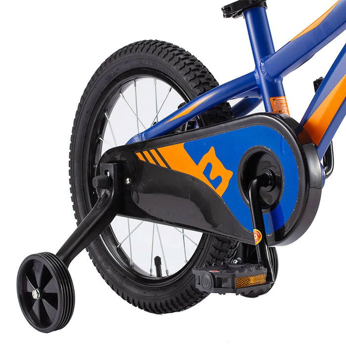 RoyalBaby Chipmunk Explorer 16" Kids Bike w/Training Wheels & Kickstand, Blue