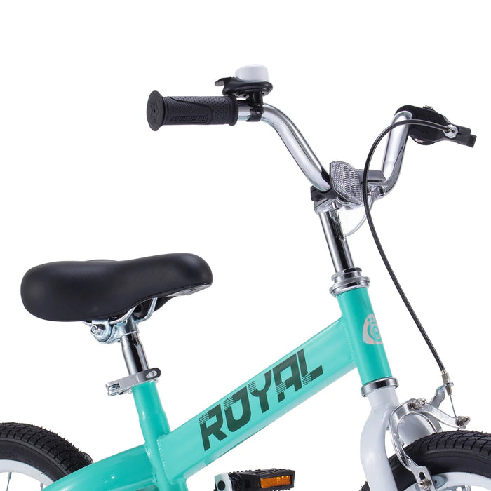 RoyalBaby Formula 14 Inch Kids Bike with Training Wheels & Coaster Brake, Green