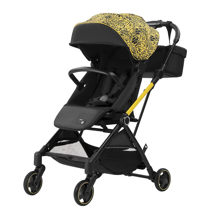 RoyalBaby 360 Reversible Seat Compact Portable Travel Stroller, Black/Yellow